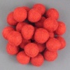 Handmade Felt Accessories - 15mm Balls - Xmas Red